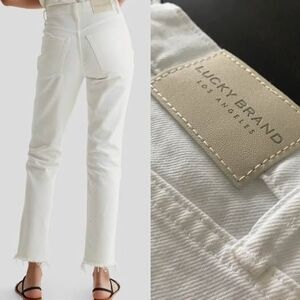 Lucky Brand High Rise Drew Mom Jeans - White
